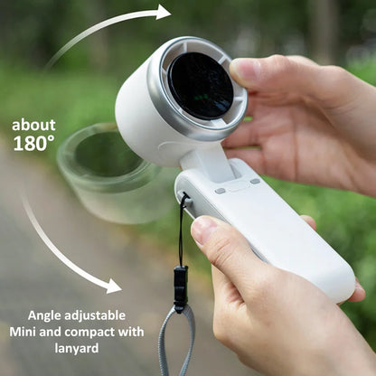 Compact and Powerful: 2024 Mini Handheld Turbo Fan - Perfect for Students and Outdoor Adventures!